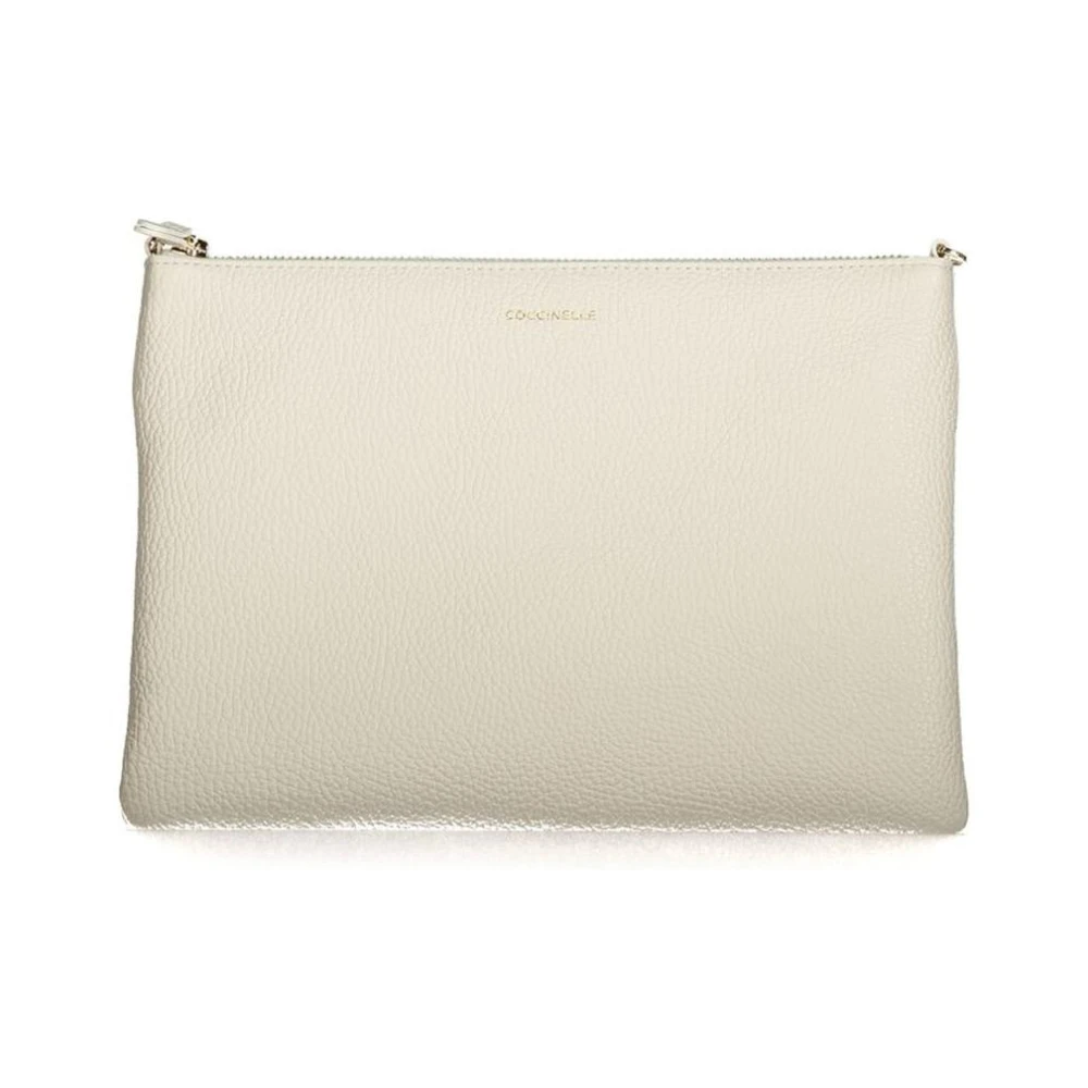 Coccinelle Women's White Leather Crossbody Handbag With Zip - Cross Body Bags - One Size - Bags
