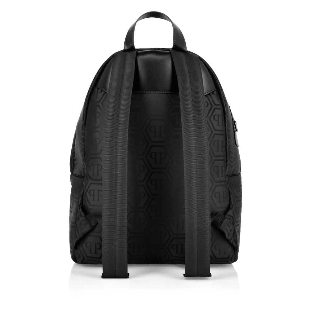 Philipp Plein Monogram Zwarte Tassen Rugzak Black Heren