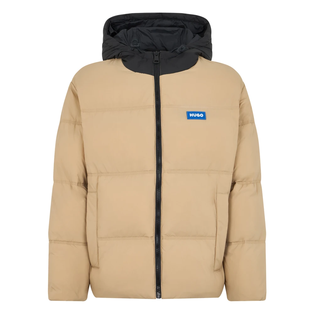 Hugo Men's Beige Bodo Puffer Jacket - Winter Jackets - S - Jackets
