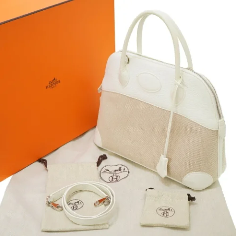 Hermès Vintage Pre-owned Fabric handbags Beige Dames