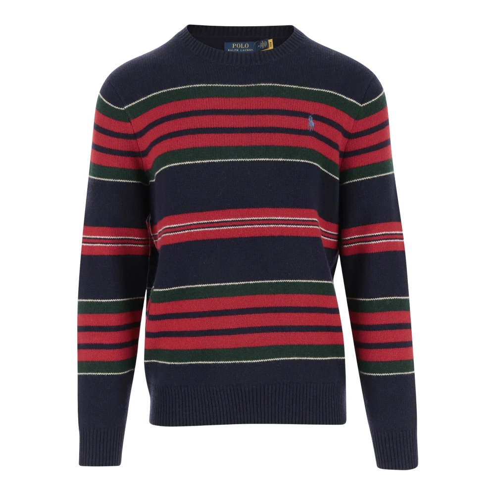 Polo Ralph Lauren Gestreepte Wol Kasjmier Ronde Hals Trui Multicolor Heren