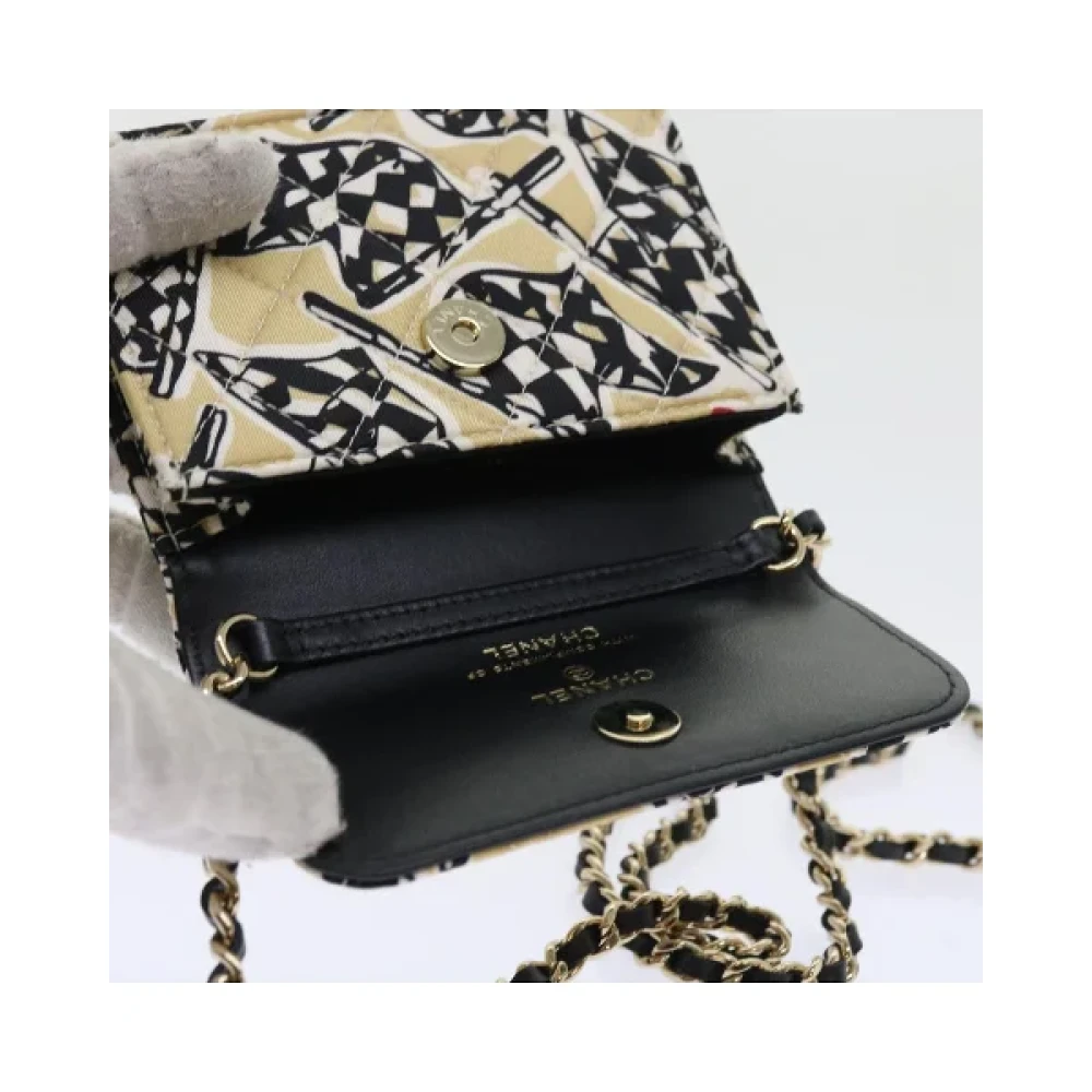 Chanel Vintage Pre-owned Cotton chanel-bags Beige Dames