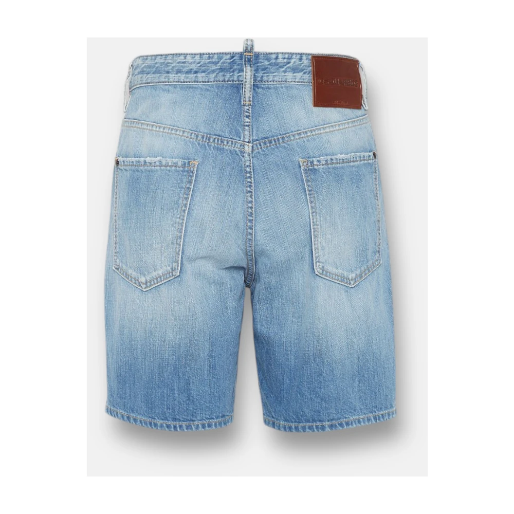 Dsquared2 Lichte Wassing Marine Shorts Blue Heren