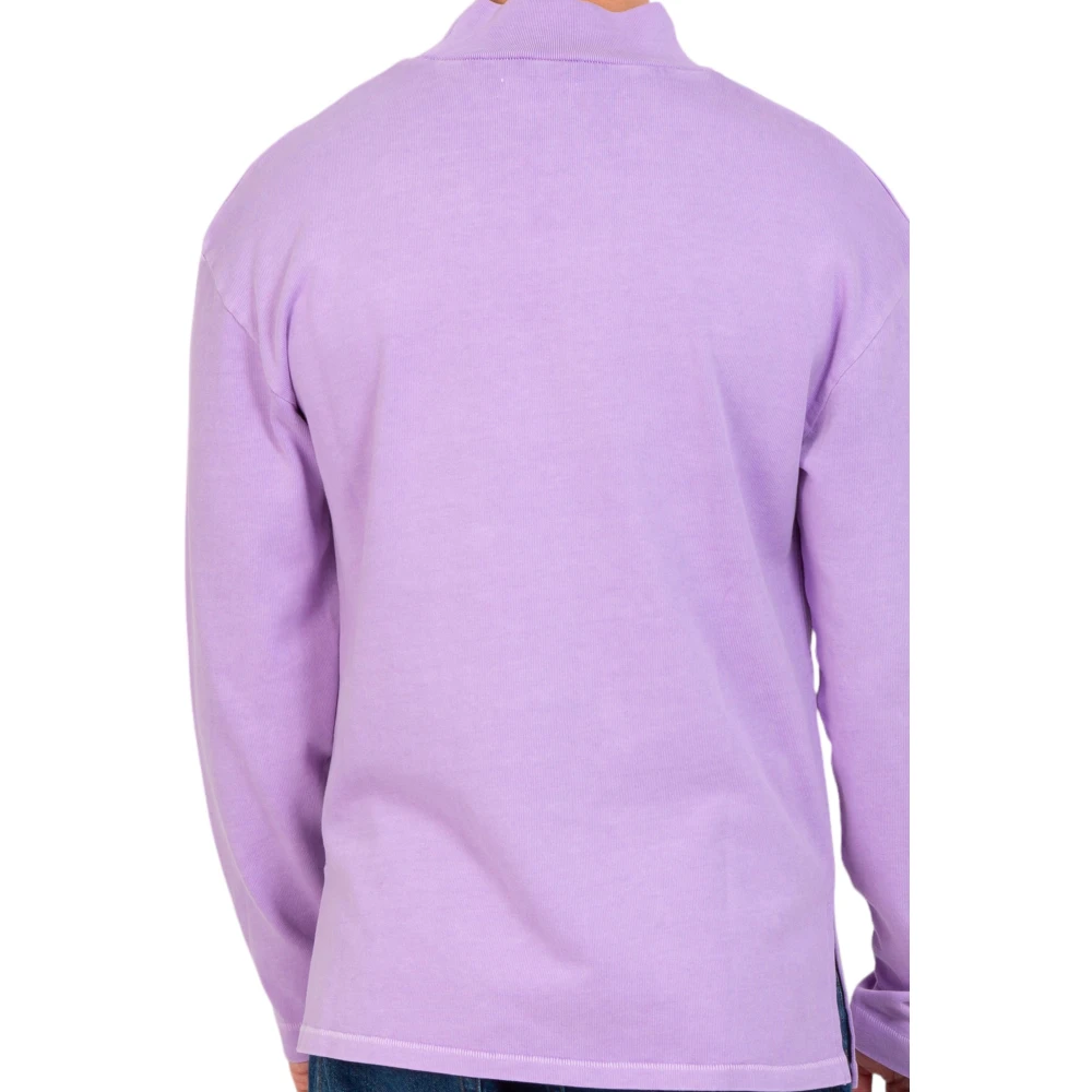 ERL Paarse Surf Patch Longsleeve Tee Purple Heren