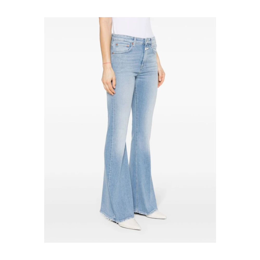 closed Lichtblauwe Distressed Bootcut Jeans Blue Dames