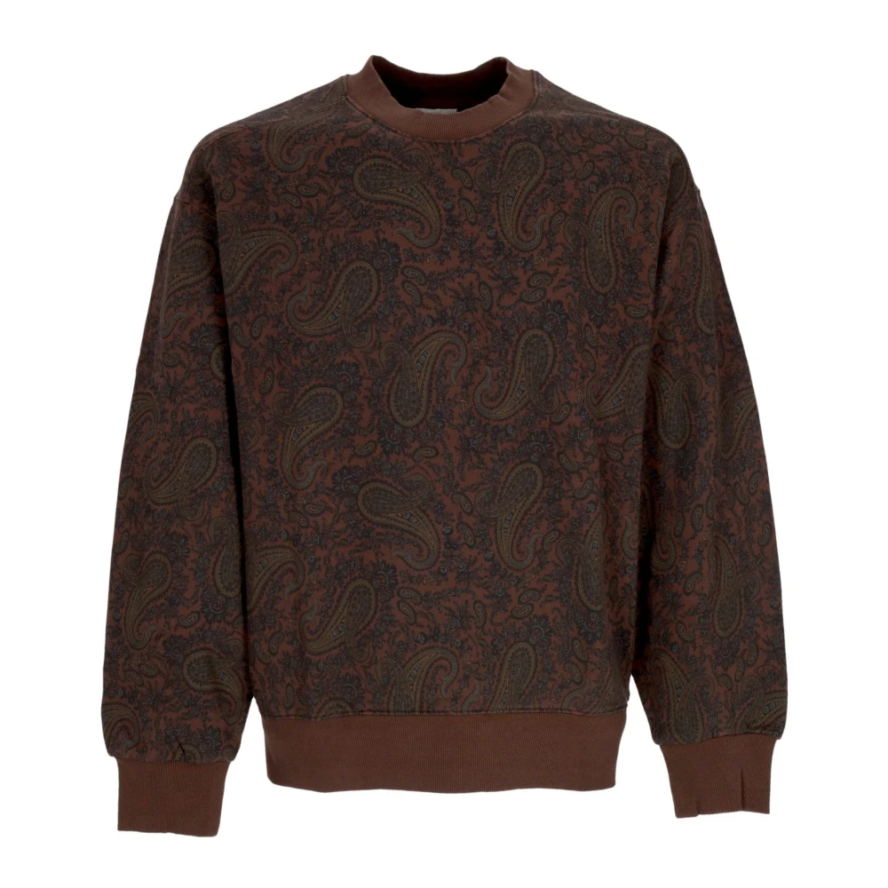 Carhartt WIP Paisley Crewneck Sweatshirt All Over Print Brown Heren