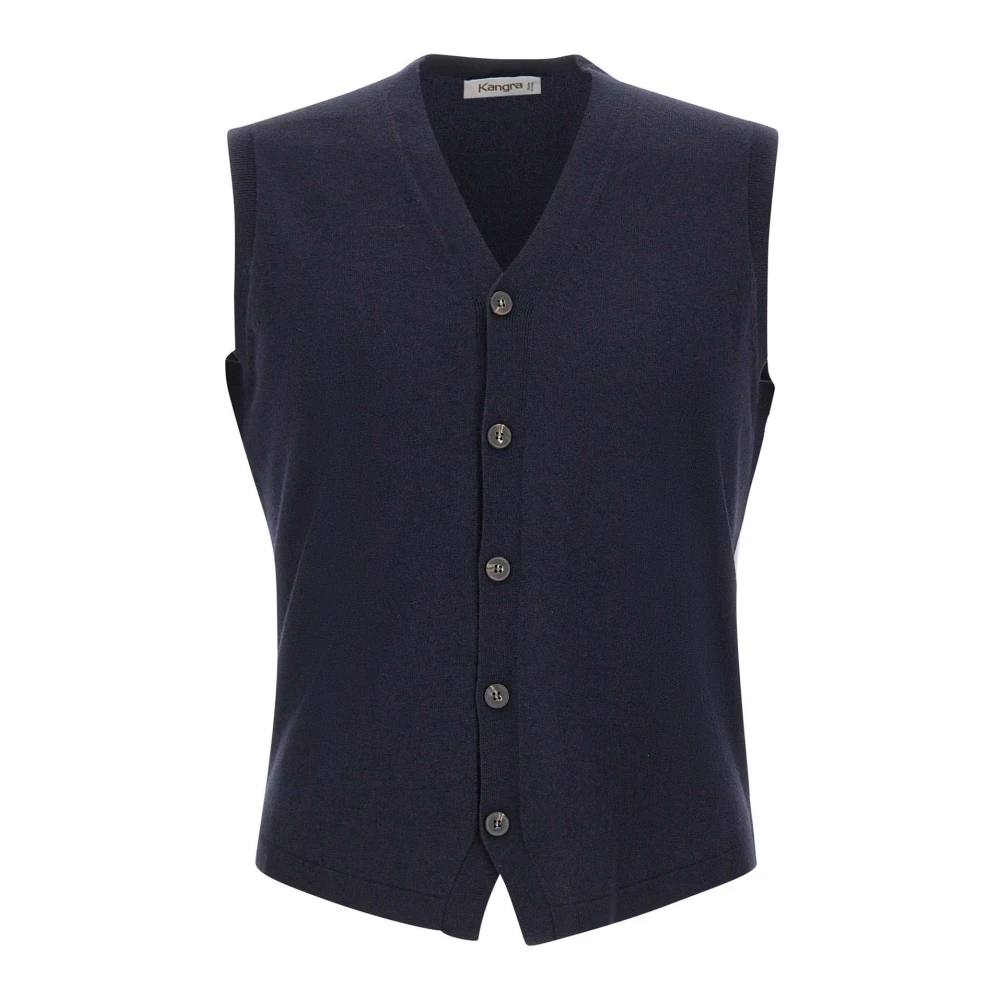 Kangra Blue Sleeveless Jumpers, Male, 2XL, Knit Vest