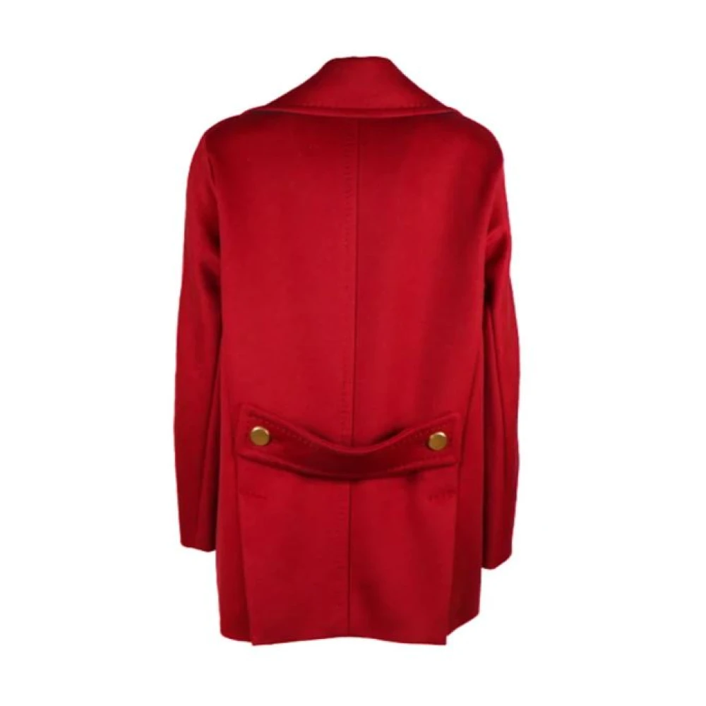 Max Mara Rode Cabanjas met Sartoriale Details Red Dames