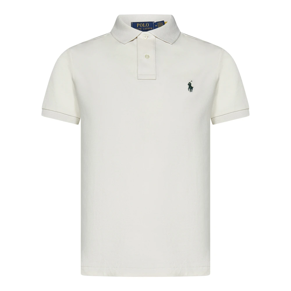 Polo Ralph Lauren Beige Polo T-shirt met Pony Borduurwerk Beige Heren