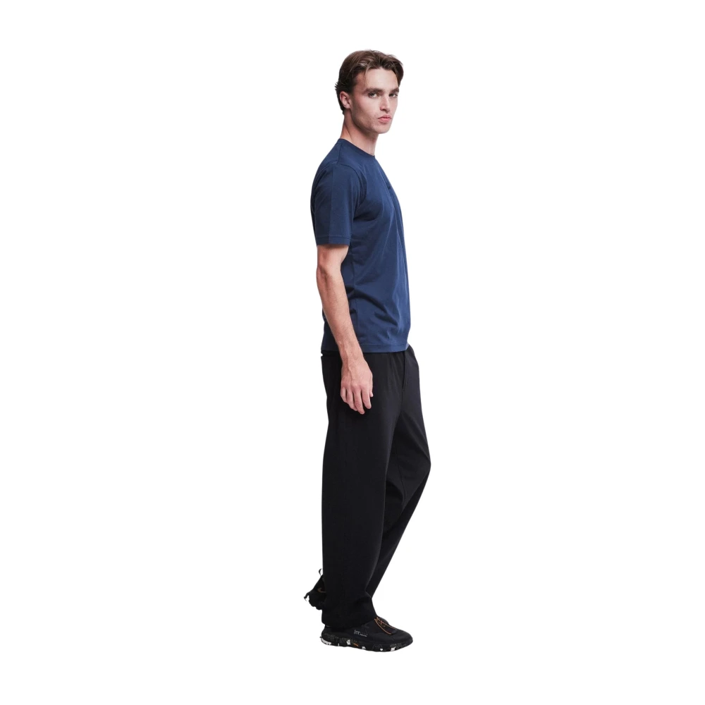 Premiata Katoenen T-shirt met korte mouwen en logo Blue Heren
