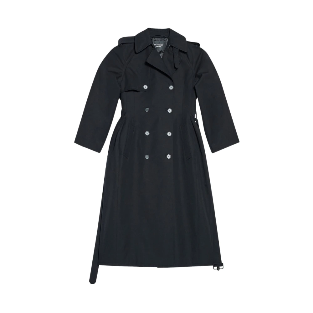 Balenciaga Trench Coats Black Dames