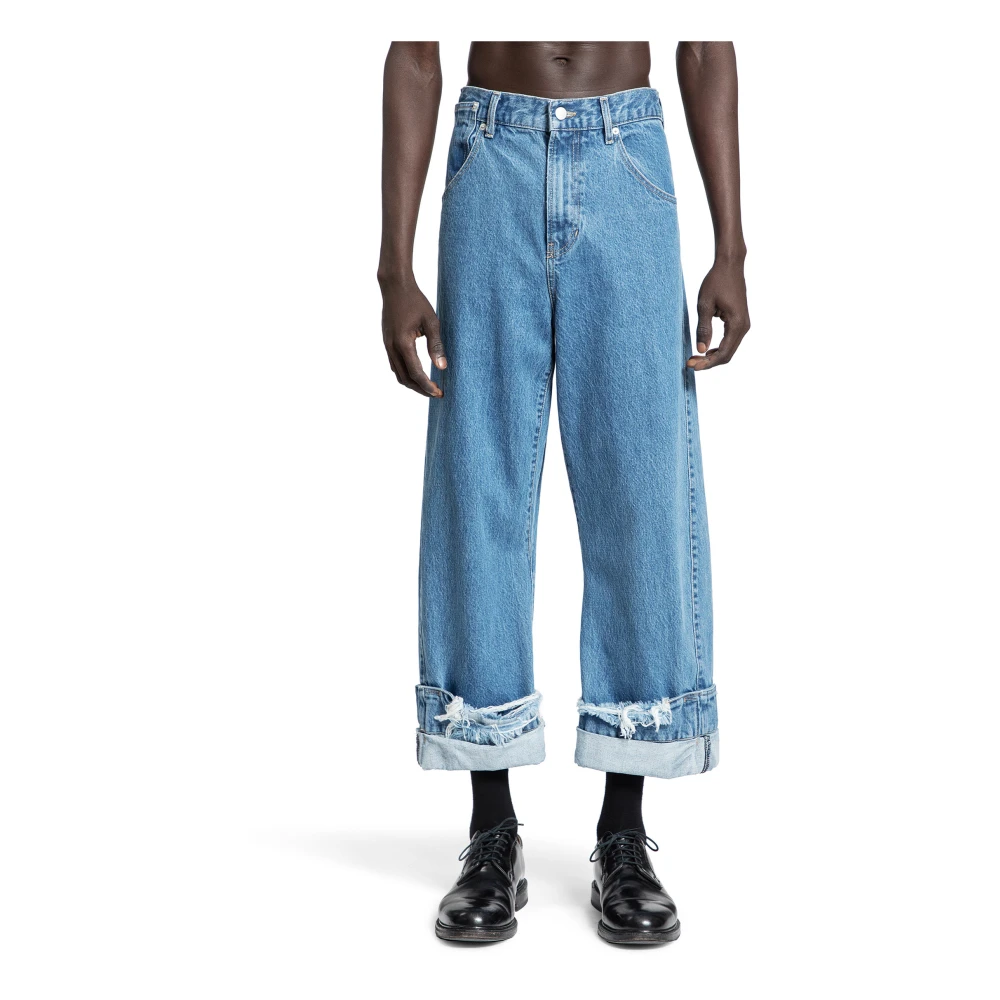 Marina YEE Blauwe Oversized Denim Wijde Broek Blue Heren