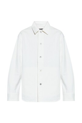 white-denim-shirt-stylish-leather-patch