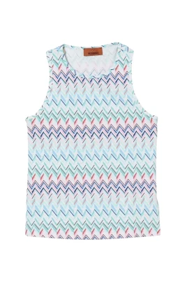 Sleeveless top with print