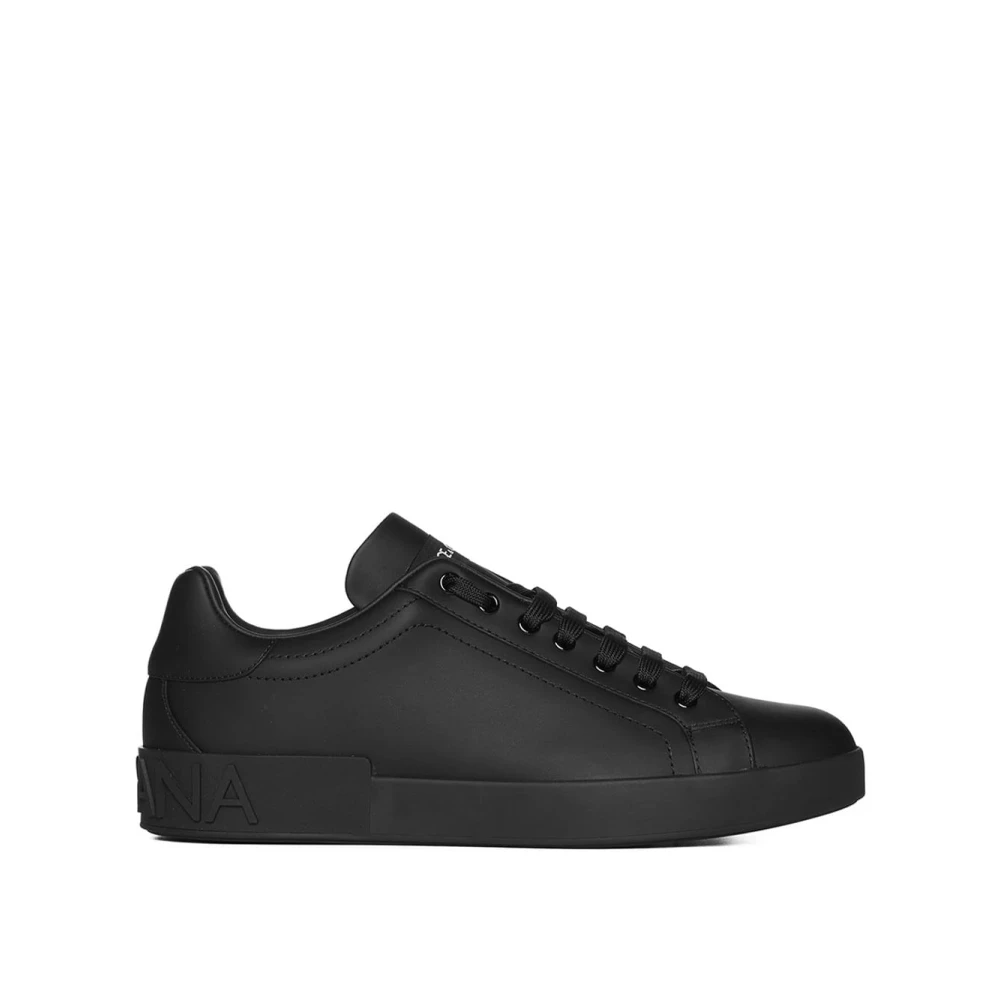 Dolce & Gabbana Men's Black Sneakers, 11 Uk, Portofino Trainers