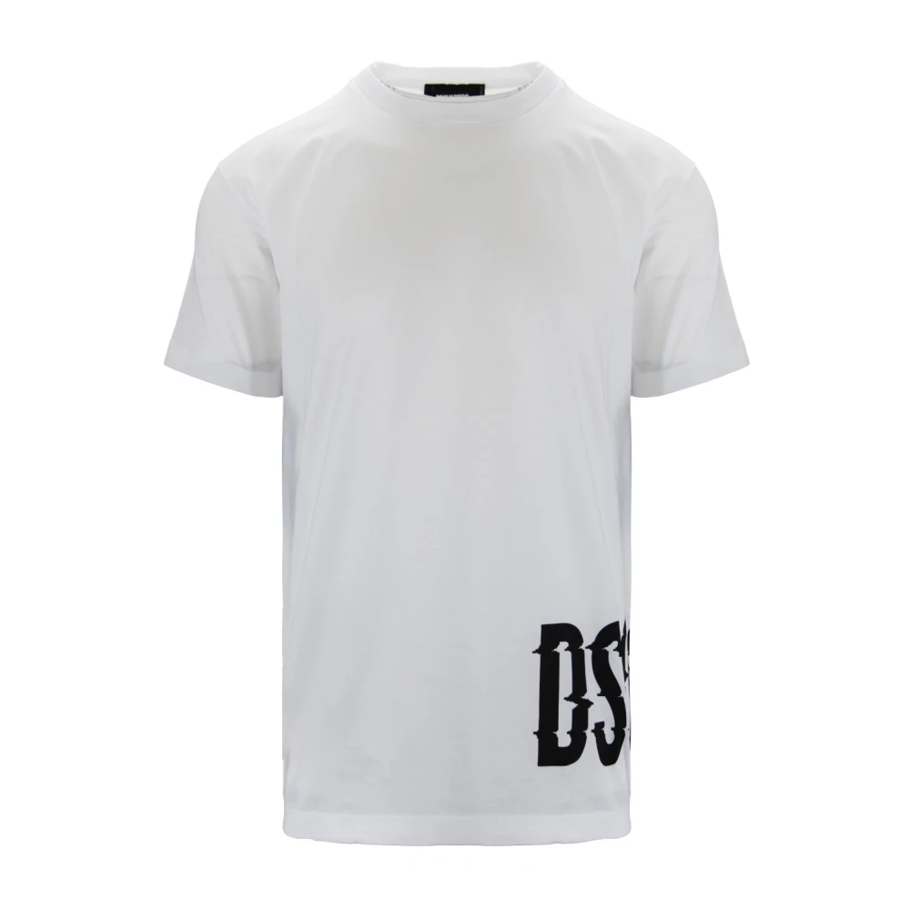 Dsquared2 White T-Shirts, Male, S, Men's Slip-On T-Shirt With Logo