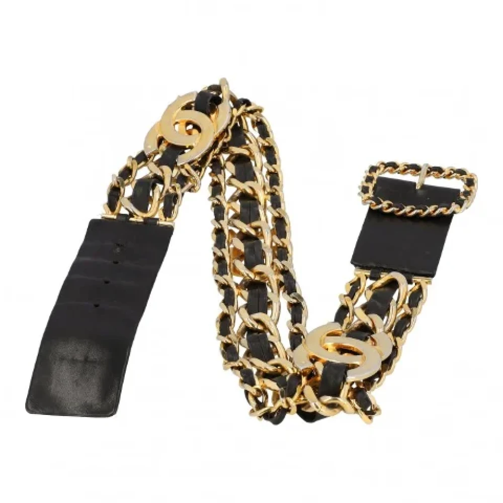 Chanel Vintage Pre-owned Metal belts Yellow Dames
