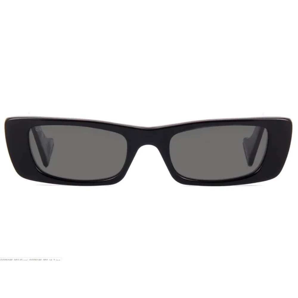 Gucci Women's Black Sunglasses, 52 Mm, Rectangular Sunglasses