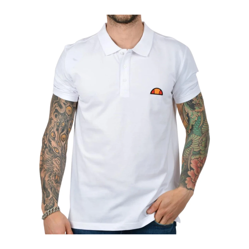 Ellesse Hombre Polo De Algodón Con Parche Del Logo