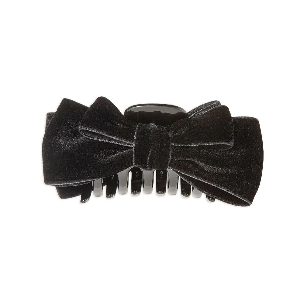 Jennifer Behr Zwart Fluwelen Strik Haaraccessoire Black Dames
