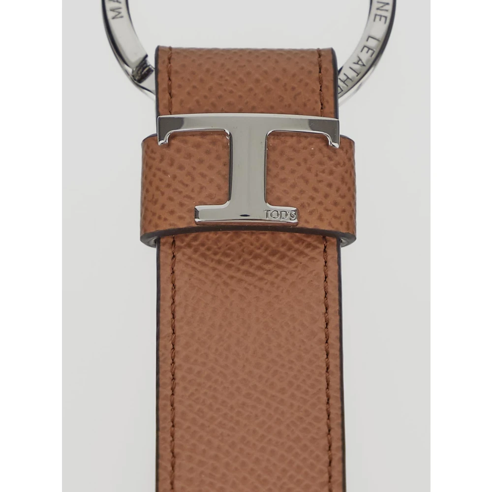 TOD'S Leren Sleutelhanger Brown Heren