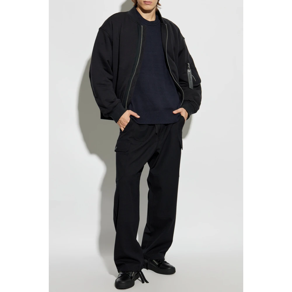 Rag & Bone Jas in terry bomberstijl Black Heren