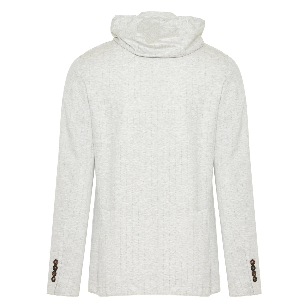 Eleventy Luxe Wol Hoodie Jas Gray Heren