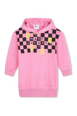 sweat-shirt-a-capuche-fuchsia-a-carreaux
