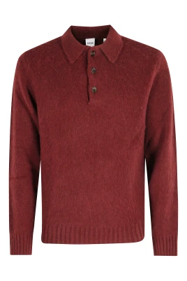 Brushed Wool Polo Jumper
