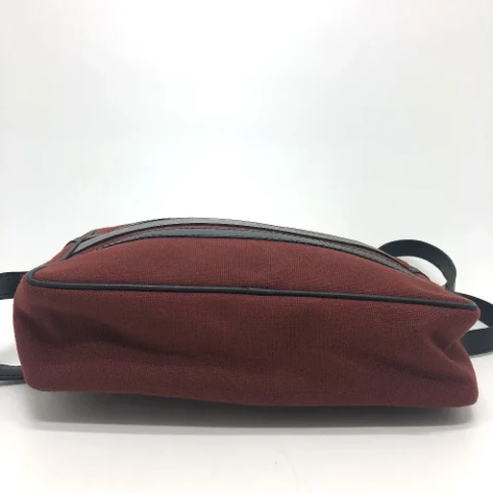 Yves Saint Laurent Vintage Pre-owned Cotton shoulder-bags Red Dames