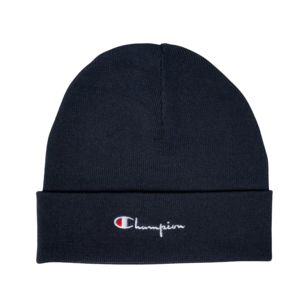 Champion Blauwe Script Logo Beanie Blue Dames