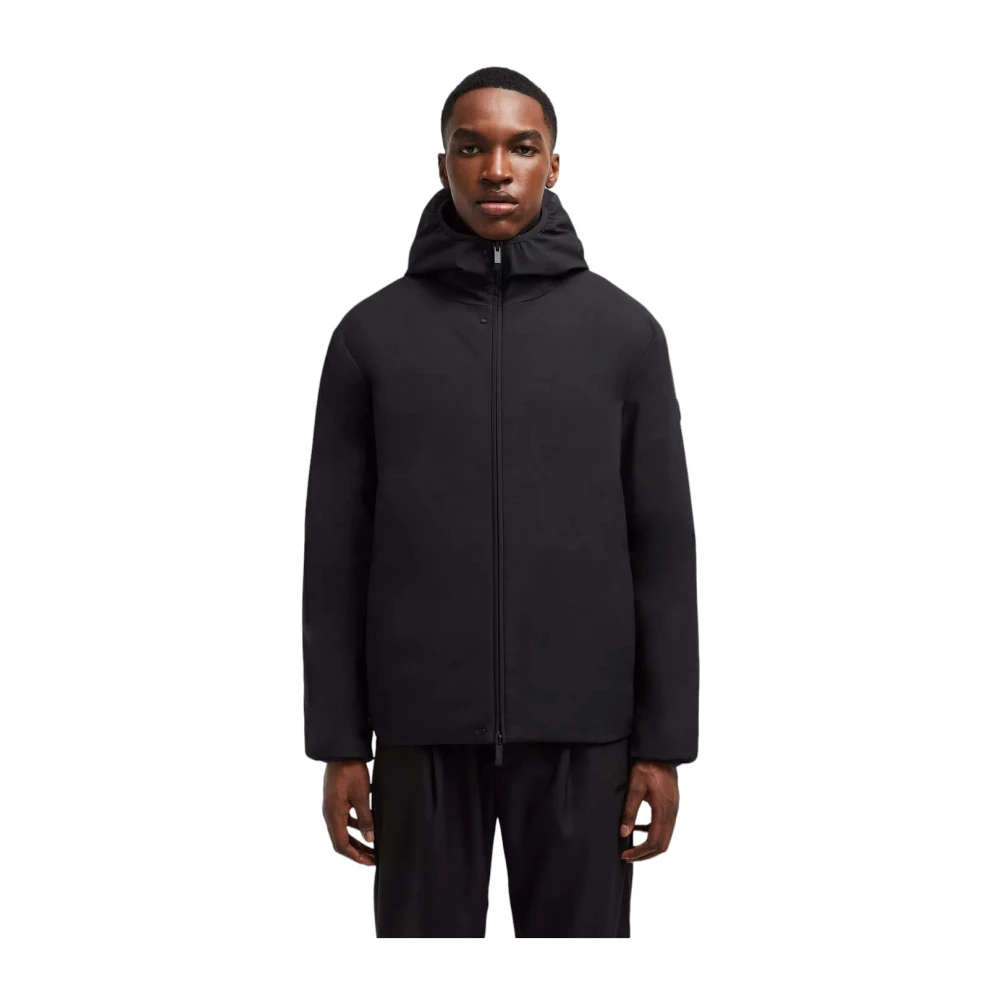 Moncler Minimalistische Korte Donsjas Zwart Black Heren