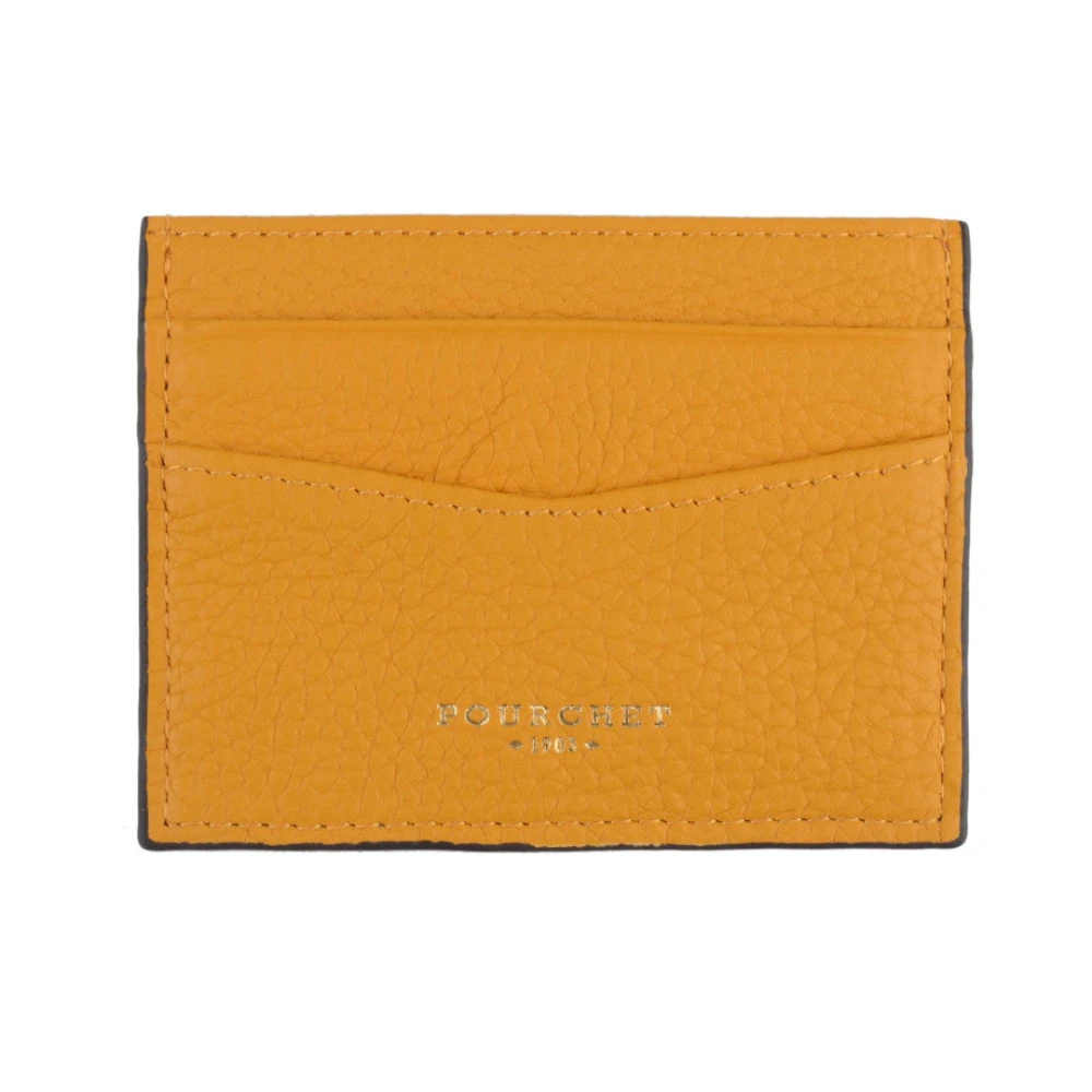 Pourchet Paris Herr Gul Accessoarer One Size, Läder, Club Korthållare