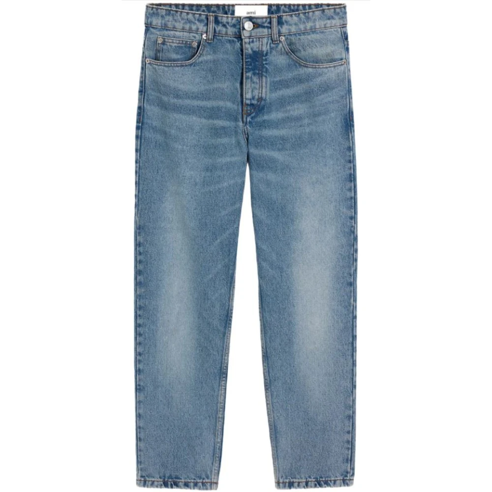 Ami Paris Blauwe Tapered Jeans met Verborgen Sluiting Blue Heren