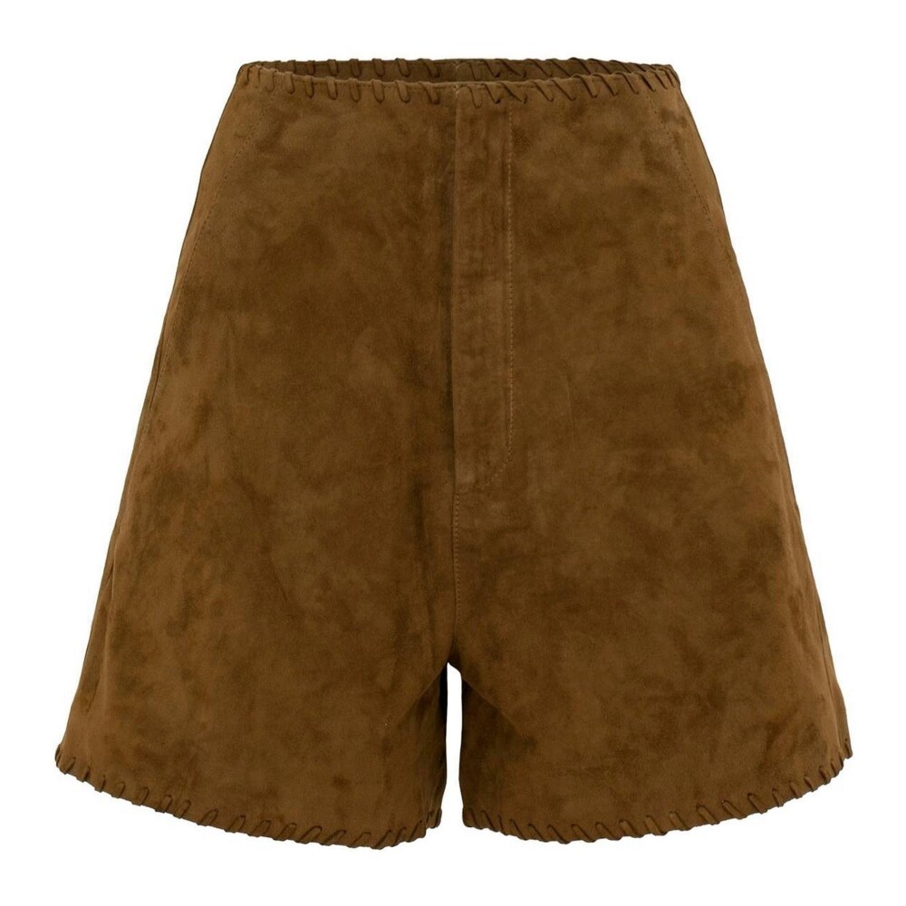 High waisted suede fashion shorts