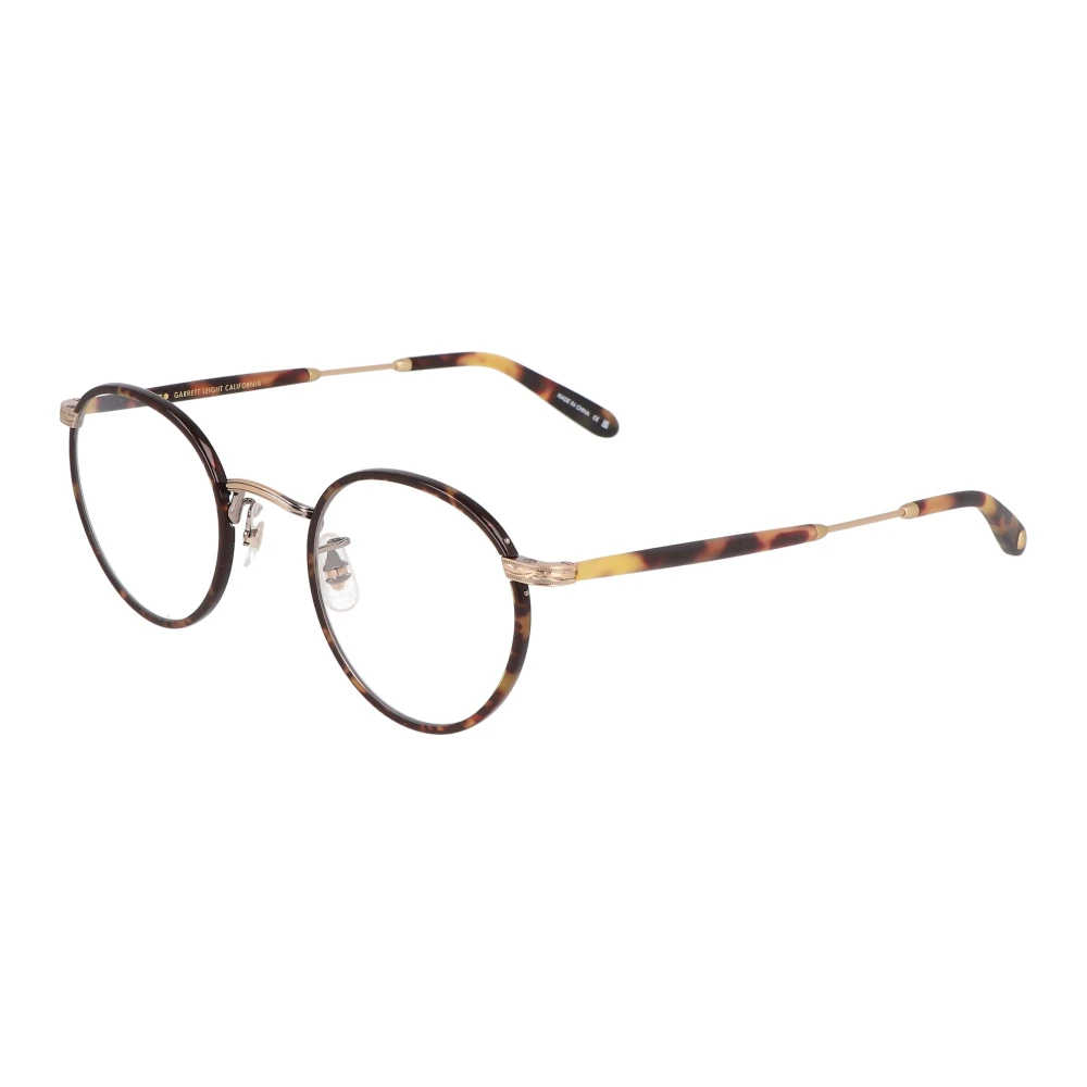 Garrett Leight Ronde Metalen Frame Bril Wilson Brown Unisex