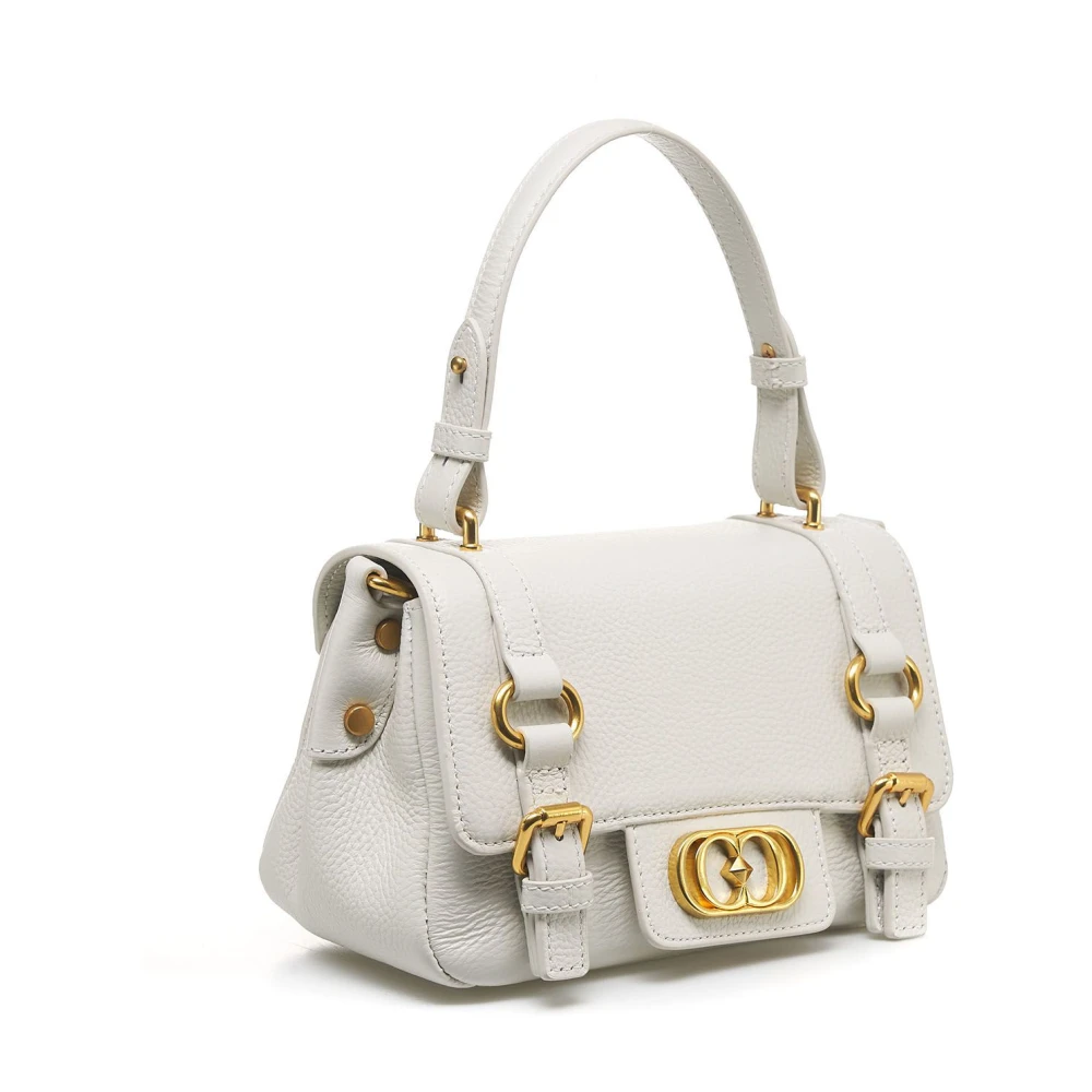 La Carrie Witte Leren Handtas Atena White Dames