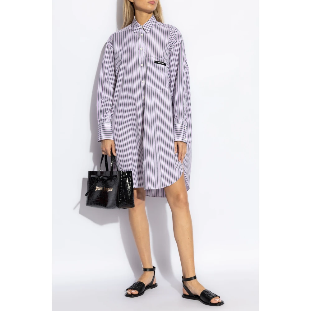 Palm Angels Overhemd met zak Purple Dames