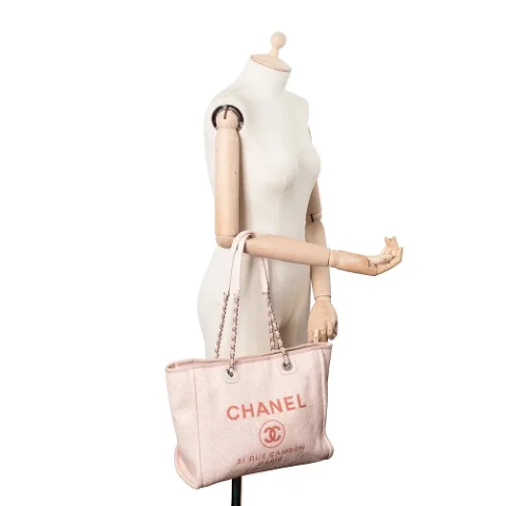 Chanel Vintage Pre-owned Canvas chanel-bags Pink Dames