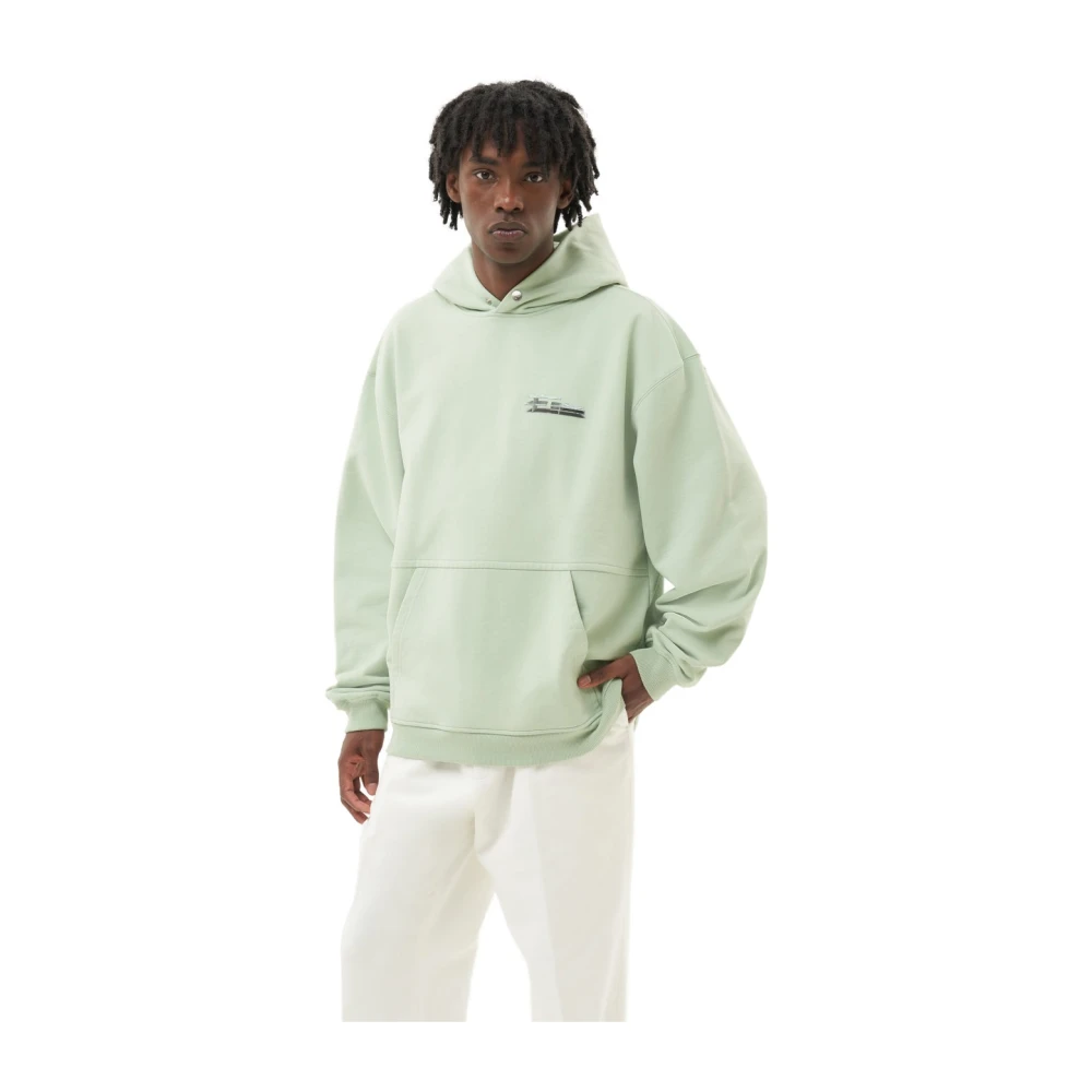 Filling Pieces Balance Frosty Green Gebreide Hoodie Green Heren