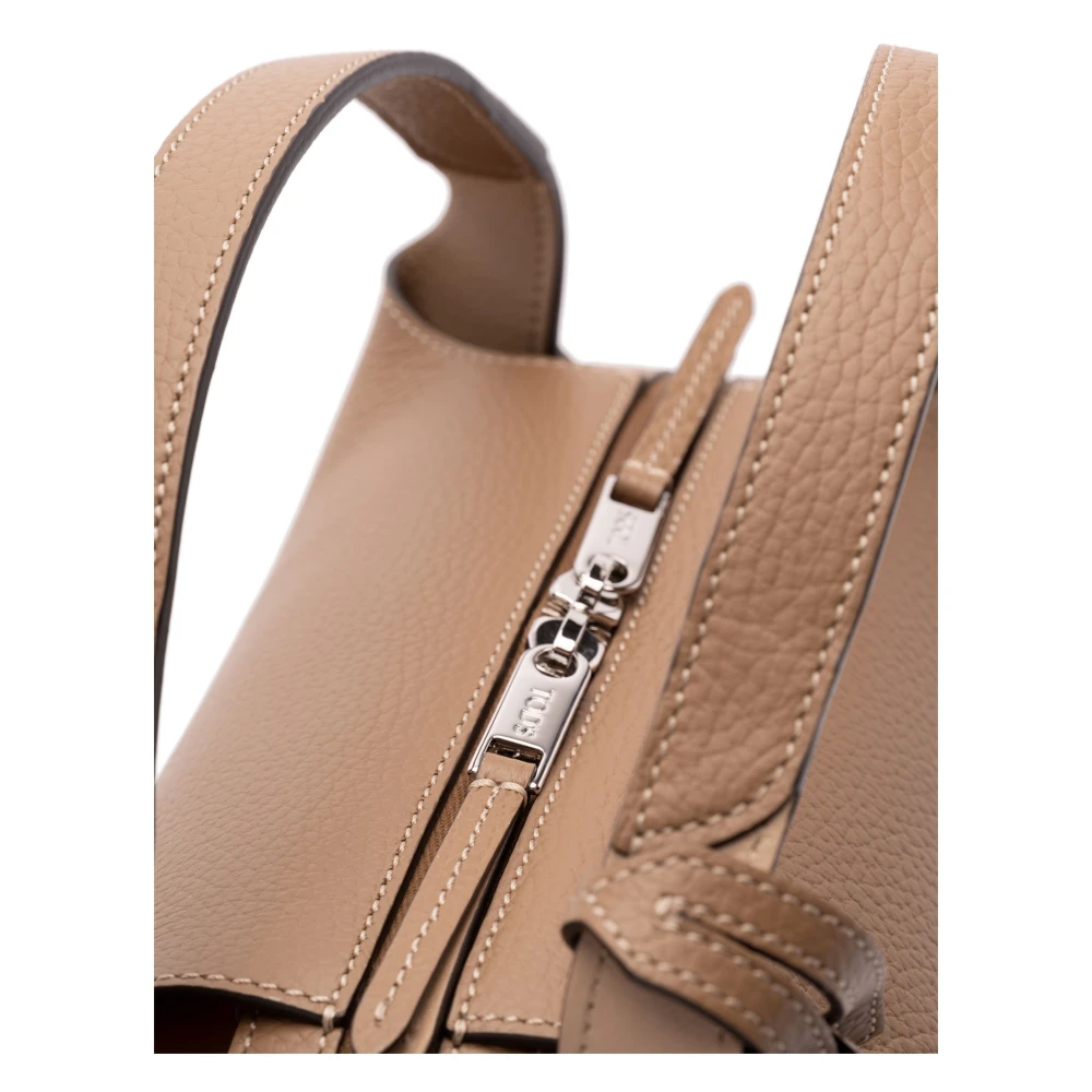TOD'S Stijlvolle Leren Tas Brown Dames