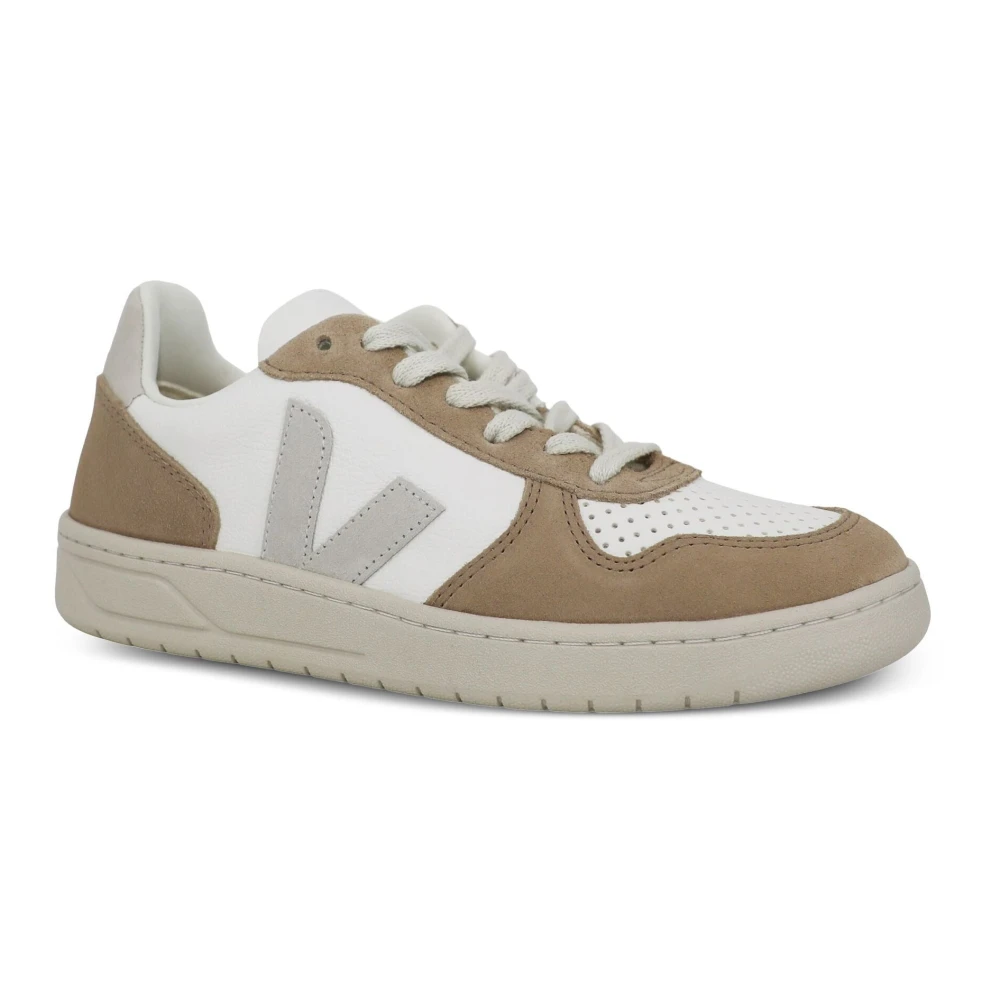 Veja V-10 Leather White Natural Sahara Sneakers