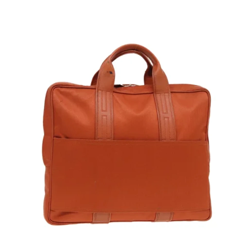 Hermès Vintage Pre-owned Canvas handbags Orange Dames
