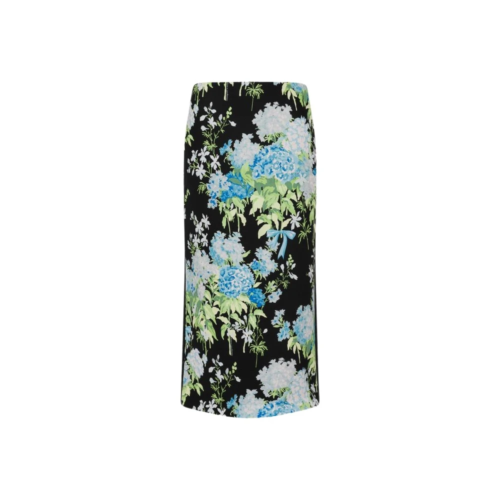 Moschino Women's Printed Silk Satin Skirt