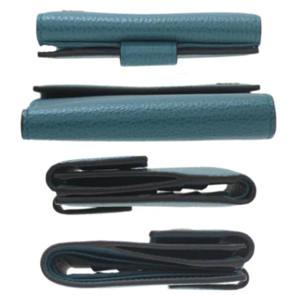 Gucci Vintage Pre-owned Leather wallets Blue Dames