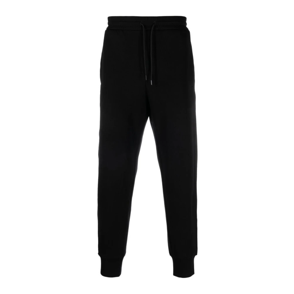 Emporio Armani Navy Blauwe Joggingbroek met Zwarte Zijstrepen en Logo Opschrift Blue Heren