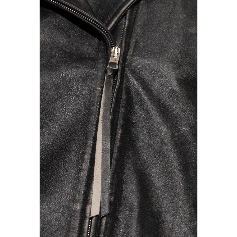Acne Studios Leren jas met een vintage effect Black Dames
