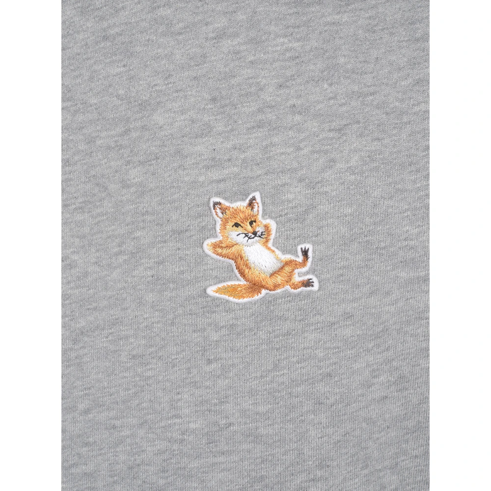 Maison Kitsuné Chillax Fox Patch Sweater Gray Heren