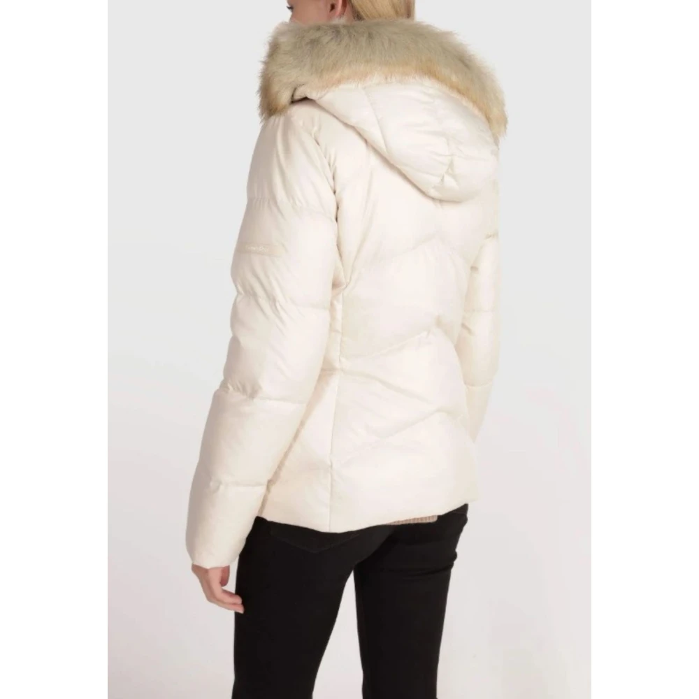 Calvin Klein Essential Real Down Jack Vrouwen Beige Dames