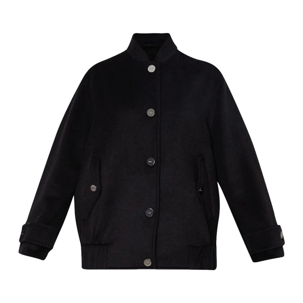 Liu Jo Zwarte Wol Baseball Jack Black Dames